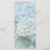 Dusty Blue Hydrangea Monogram Wedding Flat Menu メニュー (裏面)