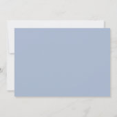 Dusty Blue Hydrangea Wedding Save the Date Card セーブザデート (裏面)