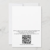 Dusty Blue Hydrangeas Embossed QR Code Wedding 招待状 (裏面)