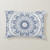 Dusty Blue Mandala Lumbar Pillow アクセントクッション (裏面)
