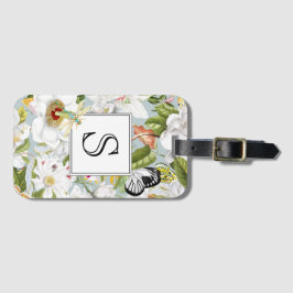 Dusty Blue Mariposa Vintage Monogram Luggage Tag ラゲッジタグ