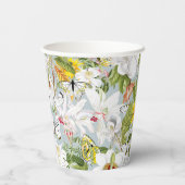 Dusty Blue Mariposa Vintage Monogrammed Paper Cup 紙コップ (裏面)