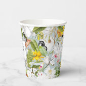 Dusty Blue Mariposa Vintage Monogrammed Paper Cup 紙コップ (左)