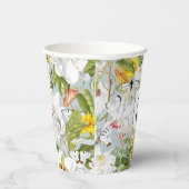 Dusty Blue Mariposa Vintage Monogrammed Paper Cup 紙コップ (右)