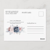 Dusty Blue Mauveバラ写真カレンダー保存日 ポストカード (裏面)