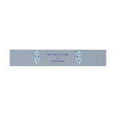 Dusty Blue Minimalist Custom Wedding Invitation 招待状ベリーバンド (フラット)