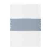 Dusty Blue Minimalist Custom Wedding Invitation 招待状ベリーバンド (裏面例)