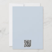 Dusty Blue Minimalist Elegant Bridal Shower  Invit 招待状 (裏面)