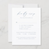 Dusty Blue Minimalist Wedding RSVP Card (正面)
