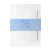 Dusty Blue Modern Boho Wedding 招待状ベリーバンド (正面例)