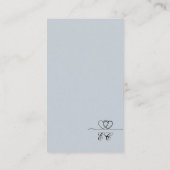 Dusty Blue Modern Mix and Match Wedding RSVP Card 名刺 (裏面)