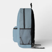 Dusty Blue Modern Personalized Kids Backpack プリントバックパック (右)