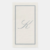 Dusty Blue Monogram Initial Wedding Bridal Shower (正面)