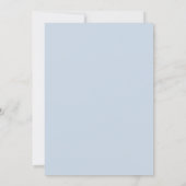Dusty blue monogram wreath minimalist birthday 招待状 (裏面)