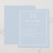 Dusty blue monogrammed wedding program details (正面/裏面)