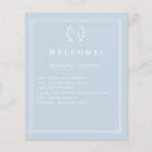 Dusty blue monogrammed wedding program details (正面)