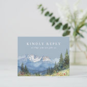 Dusty Blue Mountain SongリクエストRSVPポストカード インビテーションポストカード (スタンド正面)