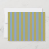 Dusty Blue & Mustard Wavy Border Note Card 招待状 (裏面)