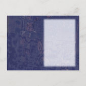 Dusty Blue、Navy & White Wedding RSVP インビテーションポストカード (裏面)