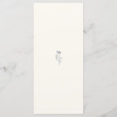 Dusty Blue Periwinkle Wildflower Wedding Menu メニュー (裏面)