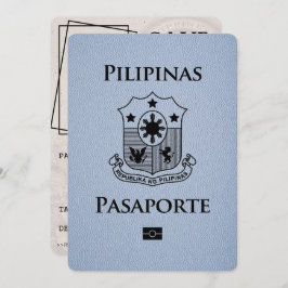 Dusty Blue Philippines Passport日付の保存 セーブザデート
