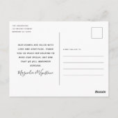 Dusty Blue Photo Collageモダン's Thank 結婚 You ポストカード (裏面)