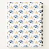 Dusty Blue Princess Quinceañera Guest Book ノートブック (裏面)