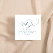 Dusty Blue QR Wedding RSVP Enclosure Card エンクロージャーカード