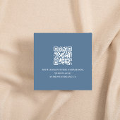 Dusty Blue QR Wedding RSVP Enclosure Card エンクロージャーカード