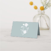 Dusty Blue Rose Reception Place Card プレイスカード (裏面)