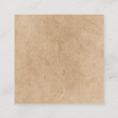 Dusty Blue Rose Rustic Kraft Wedding Details エンクロージャーカード (裏面)