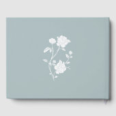 Dusty Blue Rose Wedding Guest Book ゲストブック (裏面)