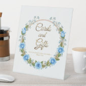 Dusty Blue Roses Baby’s Breathe Cards and Gifts 台座サイン (インサイチュ)