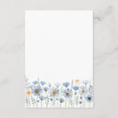 Dusty Blue Sage Wildflower Floral Wedding Details エンクロージャーカード (裏面)