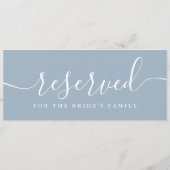Dusty Blue Scriptの結婚予約チェア記号 (裏面)