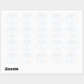 Dusty Blue Scriptエレガントの結婚感謝 ラウンドシール (シート)