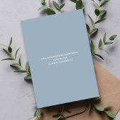 Dusty Blue Script Wedding RSVP QR Code Enclosure エンクロージャーカード