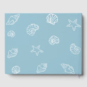 Dusty Blue Sea You Soon Beach Baby Shower ゲストブック (裏面)