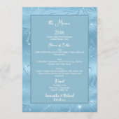 Dusty Blue Silverグリッター5x7インチ結婚のメニュー メニュー (正面)