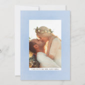 Dusty Blue Silver Floral Engagement Party Photo 招待状 (裏面)