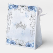 Dusty Blue Silver Floral Princess SWEET 16 フェイバーボックス (裏面サイド)