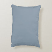 Dusty Blue Solid Color アクセントクッション (裏面(縦))