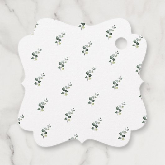 Dusty Blue Sprig Thank You Signature Script フェイバータグ (裏面)