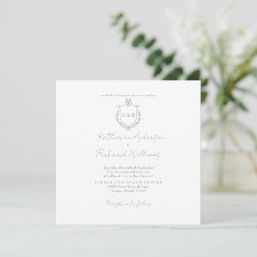 Dusty Blue Square Elegant Wedding (スタンド正面)