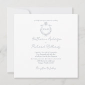 Dusty Blue Square Elegant Wedding (正面)
