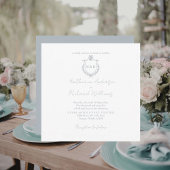 Dusty Blue Square Elegant Wedding 