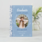 Dusty Blue Story Book Graduation 招待状 (スタンド正面)