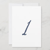 Dusty Blue Table 1 – French Stripe Wedding 招待状 (正面)