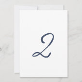 Dusty Blue Table 2 – French Stripe Wedding 招待状 (正面)