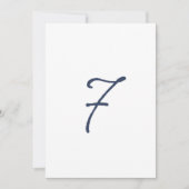 Dusty Blue Table 7 – French Stripe Wedding 招待状 (正面)